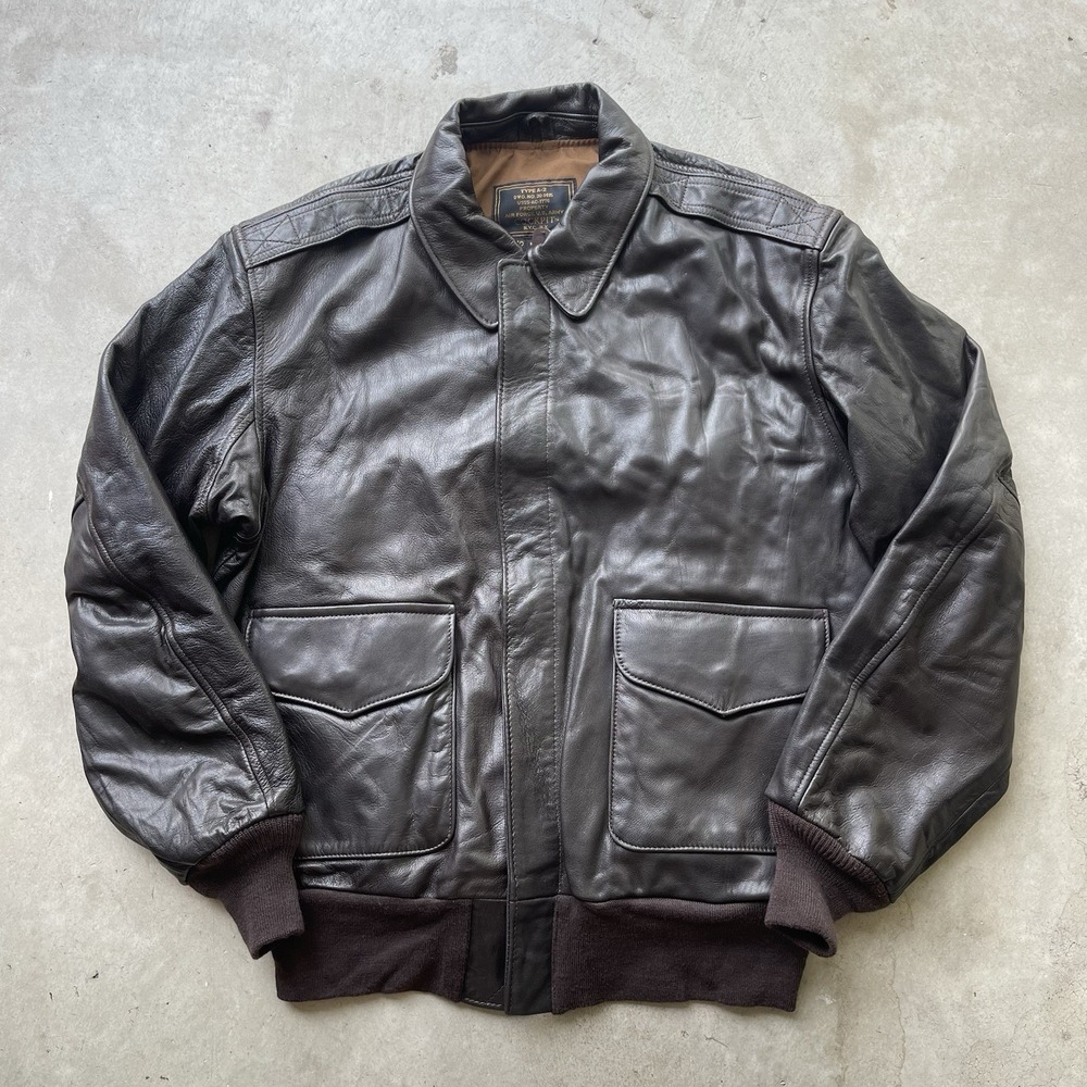 Cockpit USA Type A-2 Military DWG 30-1415 Goatskin Leather Jacket Mens‎ 42